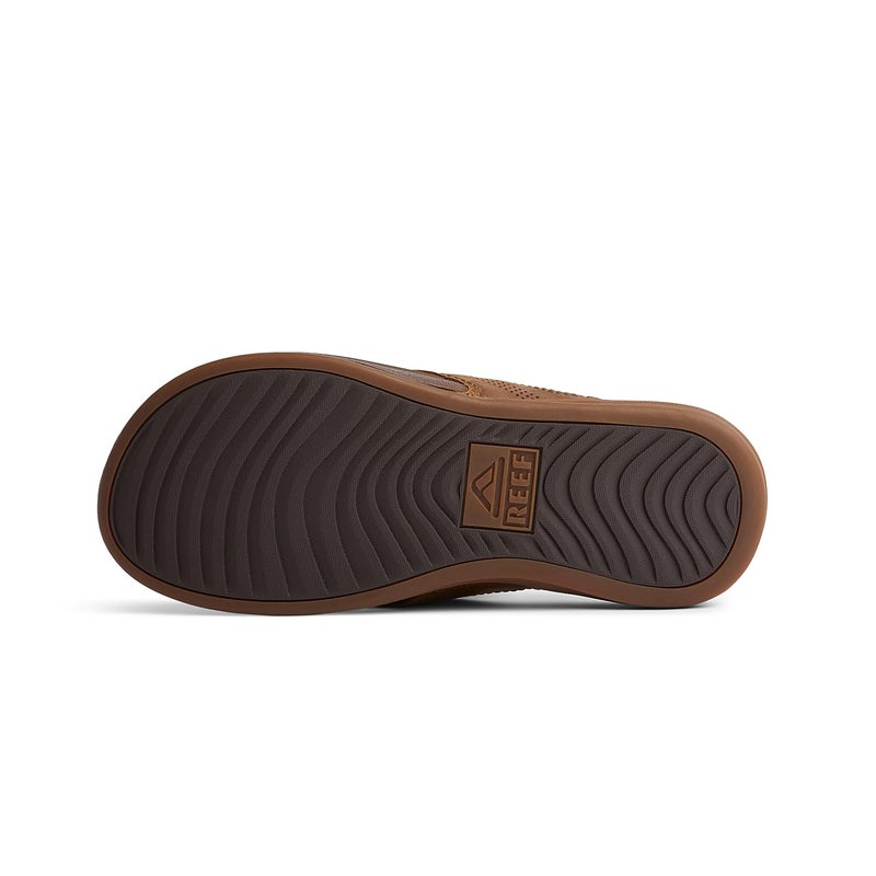 REEF Cushion Lux Mens Flip Flop, Ultra Soft Cushion Footbed, Full Grain Leather Strap, Toffee, 8 - Image 5